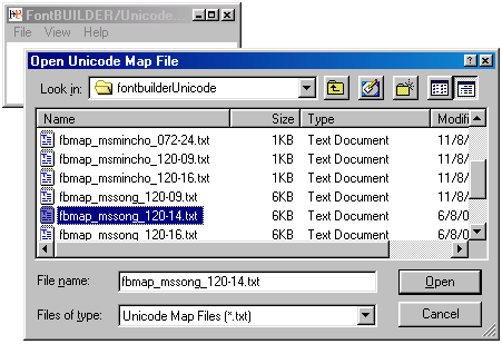 Open Unicode Map File